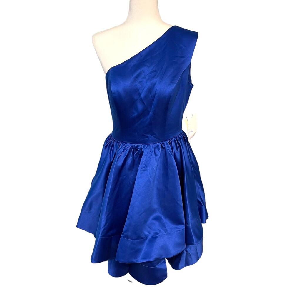 TS Couture Blue One Shoulder Cocktail Dress NWT Size6?